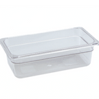 Thumbnail image #1 for Libertyware 2134 Clear Polycarbonate 1/3-Size Food Pan, 4" Deep, 3.77 qt. Case of 24