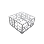 Thumbnail image #1 for G.E.T. Bugambilia MONPDC13WW Square Buffet Riser, Cast Aluminum, White, 13 x 12 x 6-3/4 in.