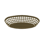 Thumbnail image #1 for Thunder Group PLBK938B Fast Food Basket, 9-3/8", Oval, Polypropylene, Brown Case of 12 Dozen