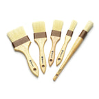 Thumbnail image #2 for Browne USA Foodservice 61200-1 1-Inch Flat Pastry Brush, Boar Bristle, Wood Handle