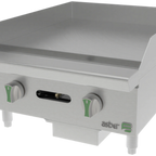 Thumbnail image #1 for Asber Emerald AEMG 24 EM 24-In Countertop Gas Manual Griddle, 1-In-Thick Stainless Steel Plate