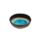 Thumbnail image #1 for Korin Inc Toruko SDS-150-821 Round Sauce Dish, 2 oz, Turquoise Crackled Glaze