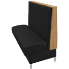 Thumbnail image #1 for Oak Street Anamosa ANA-4842-SGL Single Upholstered Restaurant Booth, 48"L x 42"H, Upholstered Back, Oak Engineered Wood