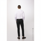 Thumbnail image #2 for Chef Works Formel SFB01-WHT-M Men's White Long-Sleeve Poly/Cotton/Elastane Dress Shirt, Medium
