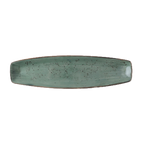 Thumbnail image #1 for Tableware Solutions USA Rustics by Continental 32CURV191-05 Rectangular China Platter, 14-1/5" x 3-7/10", Curved Edge, Dark Green Case of 12