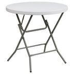 Thumbnail image #1 for Flash Furniture DAD-YCZ-80R-GW-GG Round Folding Table, 31-1/2" Diameter, Granite White Molded Plastic Top