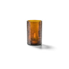Thumbnail image #1 for Hollowick/Steelite Typhoon 5125DA Amber Glass Cylinder Candle Lamp, 2-1/8" Dia. x 3-1/4"H