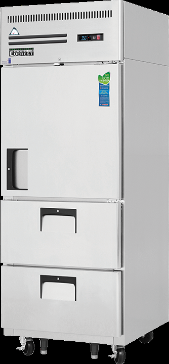 Product image #5 for Everest Refrigeration One-Section Door and Drawer Combo Reach-In Refrigerator, 23 Cu. Ft., 29-1/4 Inches Wide