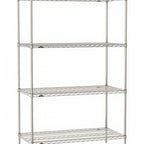Thumbnail image #1 for Metro Super Erecta SE-3060S-74-S4 Stationary Starter Wire Shelving Unit, 60"W x 30"D x 74"H, 600 lb. capacity per shelf, 2000 lb. capacity per unit