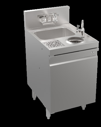 Product image #5 for Krowne Royal Series 18-Inch Stainless Steel Underbar Speed Unit with Dump Sink and Cabinet Base