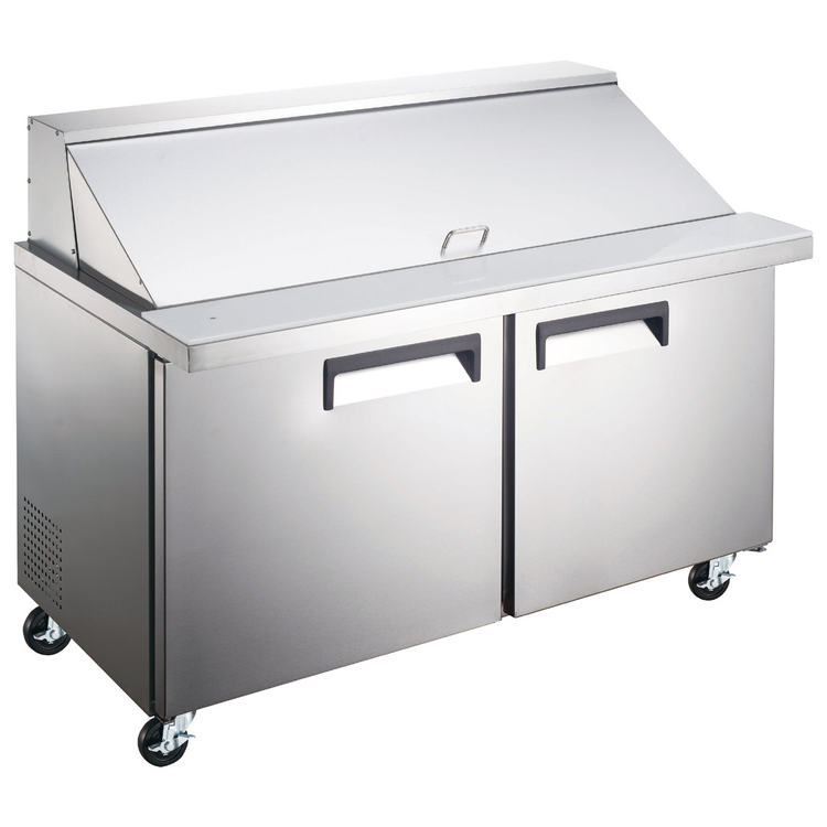 Product image #2 for Grista 60-Inch 2-Section Self-Contained Refrigerated Mega Top Salad/Sandwich Prep Table with 2 Doors