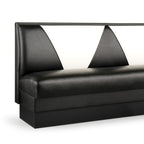 Thumbnail image #1 for JustChair Manufacturing JBSB-UVB-48-GR2 48"H Upholstered V-Back Banquette with Lumbar Support, Unfinished Outside Back
