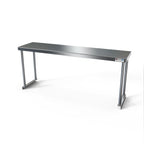 Thumbnail image #1 for NBR Equipment TMS-1248S Stainless Steel Table-Mount Overshelf, Single, 48"W x 12"D, 18 Gauge
