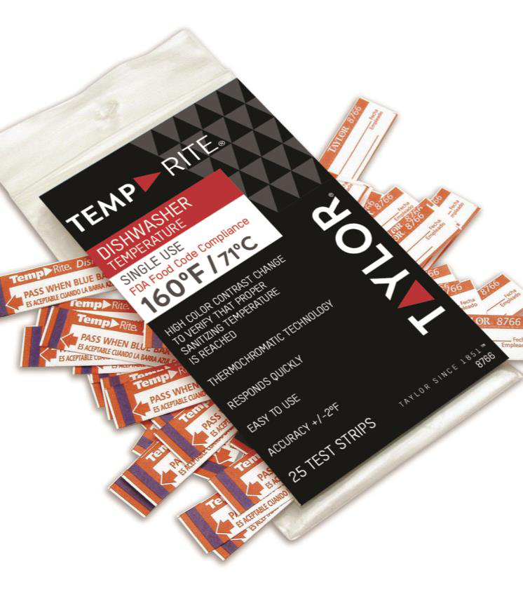 Product image #3 for TempRite 160°F / 71°C Dishwasher Temperature Test Strips, 25 Strips per Pack, Case of 12