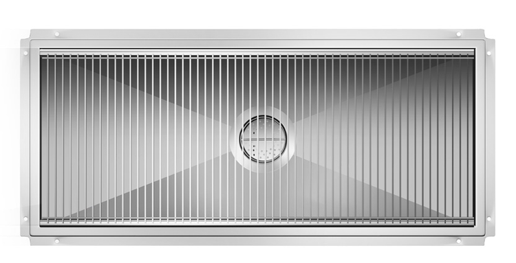 Product image #2 for KoolMore 42-Inch x 18-Inch Commercial Stainless Steel Floor Trough Drain with Subway-Style Grates