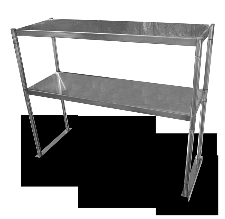 Product image #2 for Serv-Ware 36 Inch Wide 2-Tier Stainless Steel Overshelf for Work Tables
