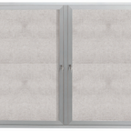 Thumbnail image #1 for AARCO Products ODCC4860R Enclosed Aluminum Bulletin Board, 60"W x 48"H, 2 Swing Doors, Vinyl Back Panel, Outdoor