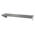 Thumbnail image #1 for NBR Equipment TSS-D72 Wall-Mounted Stainless Steel Tubular Drainage Shelf, 72"W x 15"D x 8"H