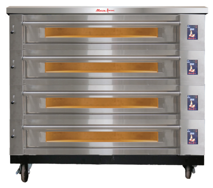 Product image #5 for Marra Forni ELST73-36/4 Four-Deck Stackable Electric Deck Oven with 73 x 36-3/8 Inch MarraStone Cooking Surface