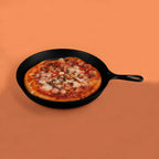 Thumbnail image #2 for G.E.T. Illogical - EGS MFP1075-B Melamine Fry Pan Server, 10-3/4" Round, Faux Cast Iron, 3-7/8" Handle, Black Case of 3