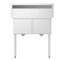 Thumbnail image #6 for KoolMore 36-Inch Freestanding 2-Compartment Stainless Steel Commercial Sink with Backsplash and Adjustable Feet