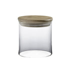 Thumbnail image #1 for Steelite International Folio, Beverage 6463BW036 15.25 oz Condiment Jar with Bamboo Lid, Mixed Materials