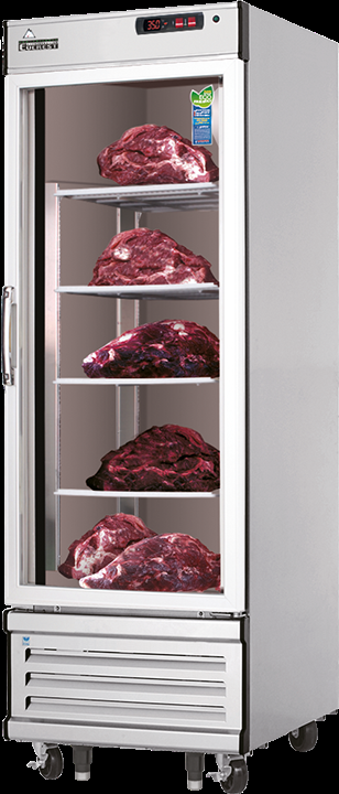 Product image #5 for Everest Refrigeration 1-Section Dry Aging and Thawing Curing Cabinet, 22 Cu. Ft., Glass Door, Bottom Mount