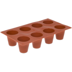 Thumbnail image #3 for JB Prince Pavoni M511 J 8-Cavity Large Timbale Silicone Mold, Orange, 4 oz. Each, 12 x 7 in.