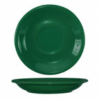 Thumbnail image #1 for International Tableware Cancun 81376-67S Ceramic Bistro Saucer, 6-1/4" Round, Green Case of 3 Dozen