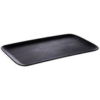 Thumbnail image #1 for Libbey APS Germany - Nero APS 85067 Rectangular Melamine Serving Tray, GN 1/1, Black, 20-7/8" x 12-3/4" x 1"
