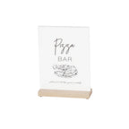Thumbnail image #1 for Cal-Mil Blonde 22361-811-71 Blank Table Sign, 8-1/2 x 11 in, Crystal Acrylic with Maple Wood Base Case of 6