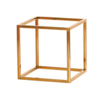 Thumbnail image #2 for Cal-Mil Brooklyn 23201-10-130 Open-Frame Cube Buffet Riser, 10"W x 10"D x 10"H, Antique Brass