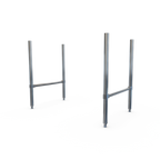 Thumbnail image #1 for NBR Equipment SLSH-1430 Crossbrace Sink Leg Set, 16-Gauge Stainless Steel, for 30"W x 14"D Sink Bowl