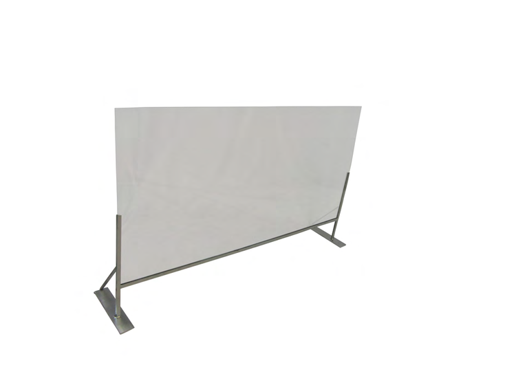 Product image #3 for Channel Manufacturing Countertop Social Distancing Divider Sneeze Guard, Aluminum and Plexiglas, 48 x 16 x 32 Inches