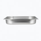 Thumbnail image #1 for Steelite Creations 7351MW108 Square Chafing Dish Food Pan, 6 qt, Stainless Steel, Hinged Cover