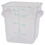 Thumbnail image #1 for Stanton Trading PCS-4 Square Food Storage Container, 4 qt, Polycarbonate, Clear, Container Only Case of 48
