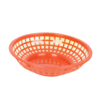 Thumbnail image #1 for Thunder Group PLBK008R Round Red Plastic Fast Food Basket, 8" Diameter Case of 12 Dozen