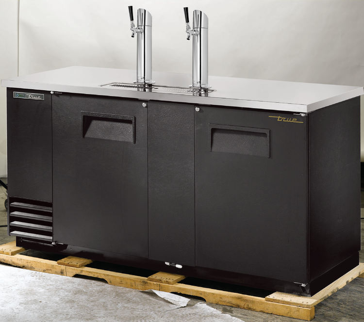 Product image #5 for True TDD-3-HC 3 Half-Barrel Direct Draw Beer Dispenser with 2 Columns and Solid Swing Doors