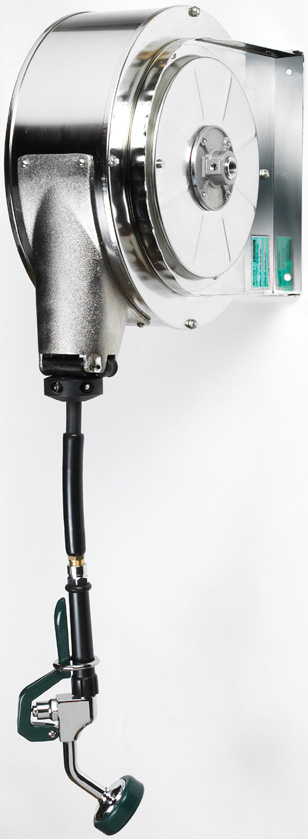 Product image #2 for Krowne Royal Series Pre-Rinse Enclosed Stainless Steel Hose Reel Assembly, 35-Foot Hose