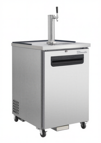 Blue Air FSE LLC BLKC23-1S-HC One-Section Keg Cooler, 1/2-Barrel Capacity, Single-Faucet Stainless Steel Beer Tower, 24-1/8