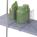 Thumbnail image #1 for SPG International Iss PPSD24P Shelf Divider, 24"W x 4-1/2"H, Zinc-Plated Metal Wire, for Steel-Reinforced Plastic Shelf