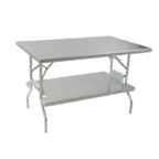 Thumbnail image #1 for Eagle Group Lok-n-Fold™ T2472F-US Rectangular Folding Table, 72"W x 24"D, Stainless Steel Top