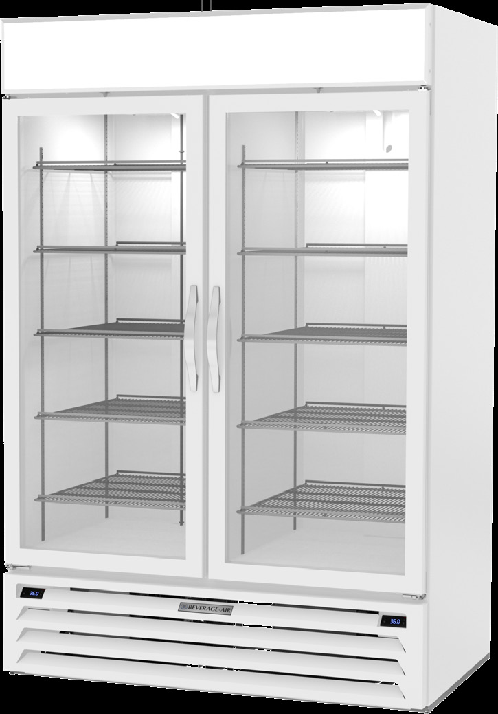 Product image #5 for Beverage-Air MarketMax Dual-Temp Two-Section Reach-In Glass Door Refrigerator Merchandiser