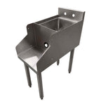 Thumbnail image #1 for NBR Equipment NBS-1824H Free-Standing Stainless Steel Underbar Blender Station with Sink, 18"W x 24"D x 32-1/2"H