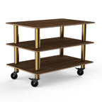 Thumbnail image #1 for Steelite International Mogogo, Modular MGCMLX02WBXW 3-Tier Buffet Serving Station, Laminated Wood, 47"W x 29-1/2"D x 35"H