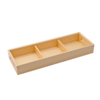 Thumbnail image #1 for Korin Inc Kiwami IMP-27050 Square Wood Bento Box, 3 Compartments, 14-4/5"L x 5"W x 2"H