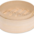 Thumbnail image #1 for JB Prince Comatec R652 BASE Bamboo Steamer Base, 3" Diameter x 3-1/2"H, Natural