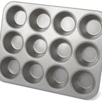 Thumbnail image #1 for JB Prince Chicago Metallic M491 Jumbo 12-Cup Muffin Pan, Aluminized Steel, Glazed, 17-7/8" x 13-1/2"