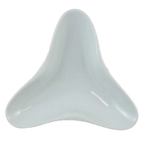 Thumbnail image #1 for Vertex China Ventana AV-TA Triangular China Dish, 5-1/8", Rolled Edge, Bright White, Glossy Finish Case of 3 Dozen