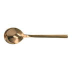 Thumbnail image #1 for Steelite International Walco, Semi WLRG0912 Bouillon Spoon, 7", 18/10 Stainless Steel, PVD-Coated Rose Gold Pack of 1 Dozen